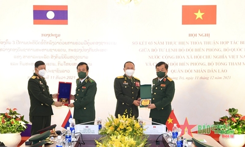 Lực lượng Bộ đội Biên phòng Việt Nam và Lào sơ kết 3 năm thực hiện thỏa thuận hợp tác