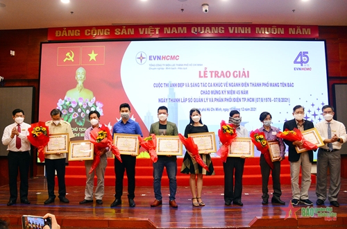 Trao giải cuộc thi sáng tác ca khúc, ảnh đẹp về ngành điện TP Hồ Chí Minh