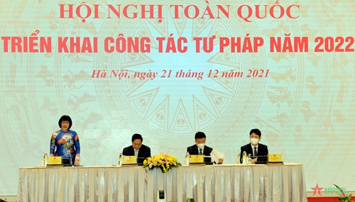Thủ tướng Phạm Minh Chính dự hội nghị toàn quốc triển khai công tác tư pháp