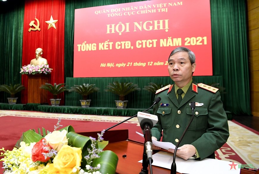 Đại tướng Lương Cường chủ trì Hội nghị tổng kết công tác đảng, công tác chính trị toàn quân năm 2021