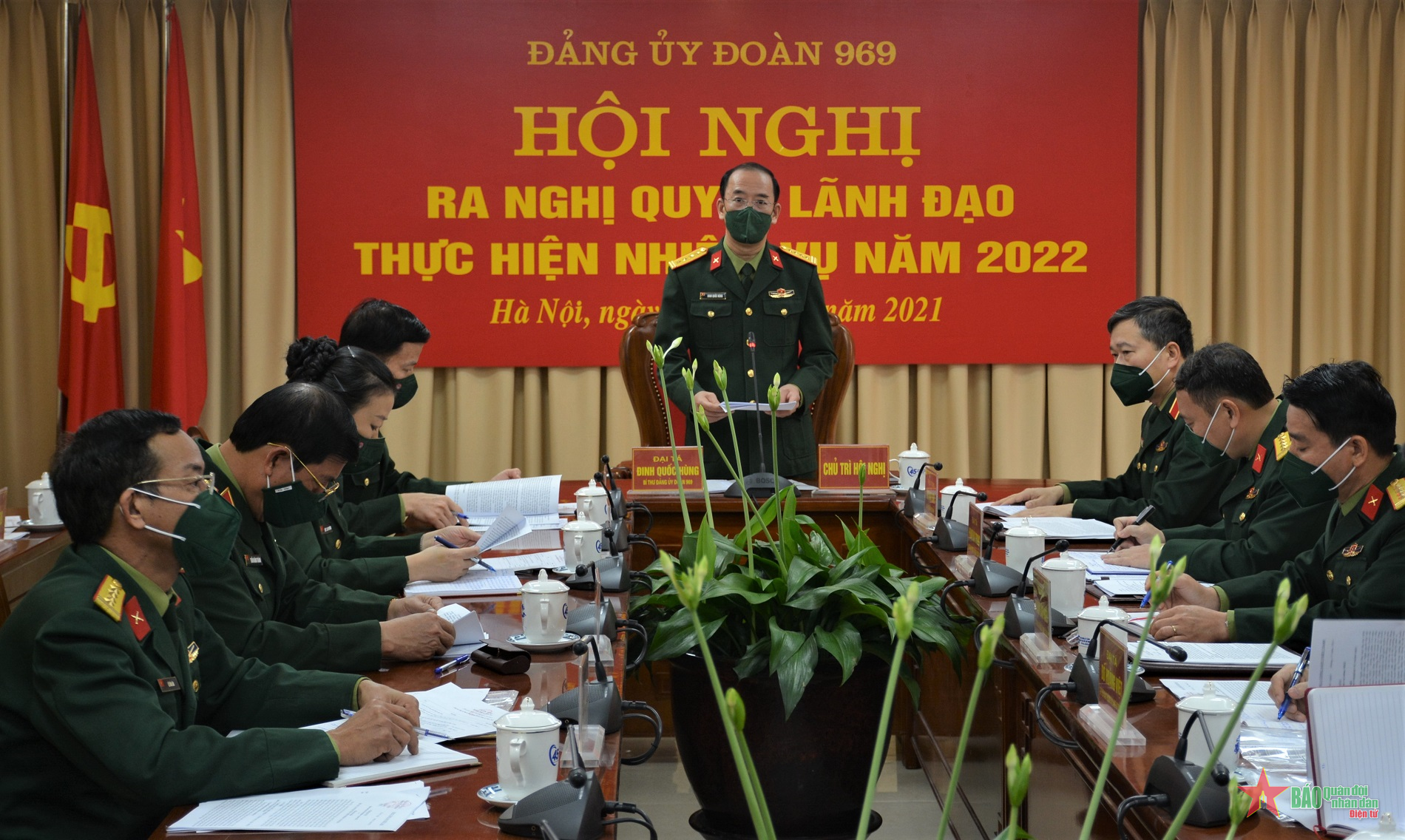 Đảng ủy Đoàn 969 tổ chức Hội nghị Ra nghị quyết lãnh đạo thực hiện nhiệm vụ năm 2022