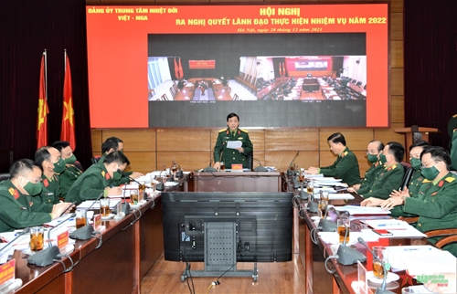 Đảng ủy Trung tâm Nhiệt đới Việt - Nga tổ chức Hội nghị ra nghị quyết lãnh đạo thực hiện nhiệm vụ năm 2022