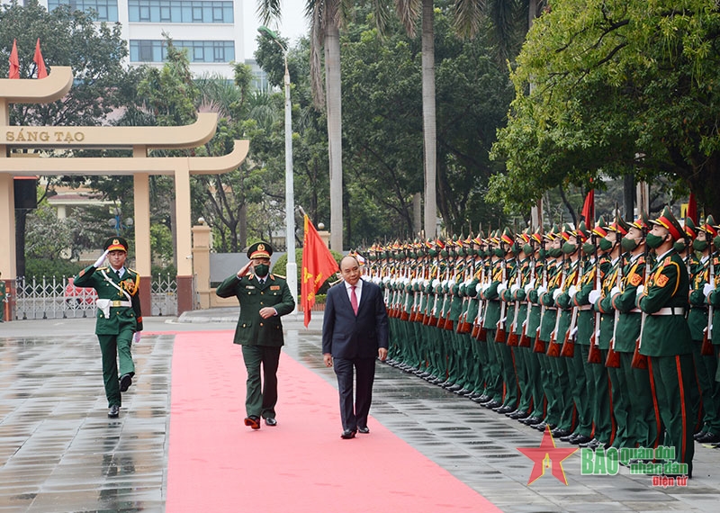 Chủ tịch nước Nguyễn Xuân Phúc: Tiếp tục xây dựng Học viện Quốc phòng vững mạnh toàn diện, chính quy, tiên tiến,mẫu mực