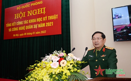 Thượng tướng Lê Huy Vịnh chủ trì Hội nghị tổng kết công tác khoa học kỹ thuật và công nghệ quân sự năm 2021