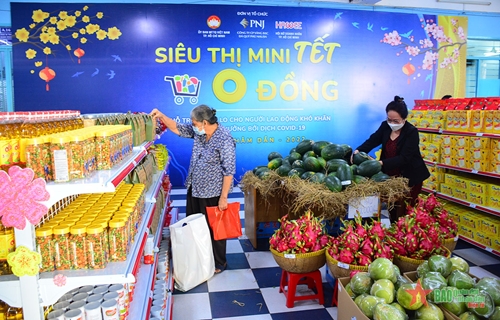 Thành phố Hồ Chí Minh khởi động chuỗi “Siêu thị mini Tết 0 đồng”