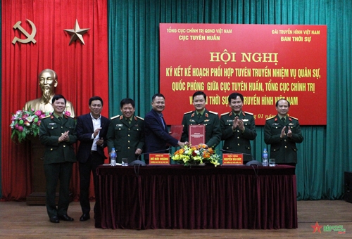 Cục Tuyên huấn ký kết phối hợp tuyên truyền với Ban Thời sự, Đài Truyền hình Việt Nam