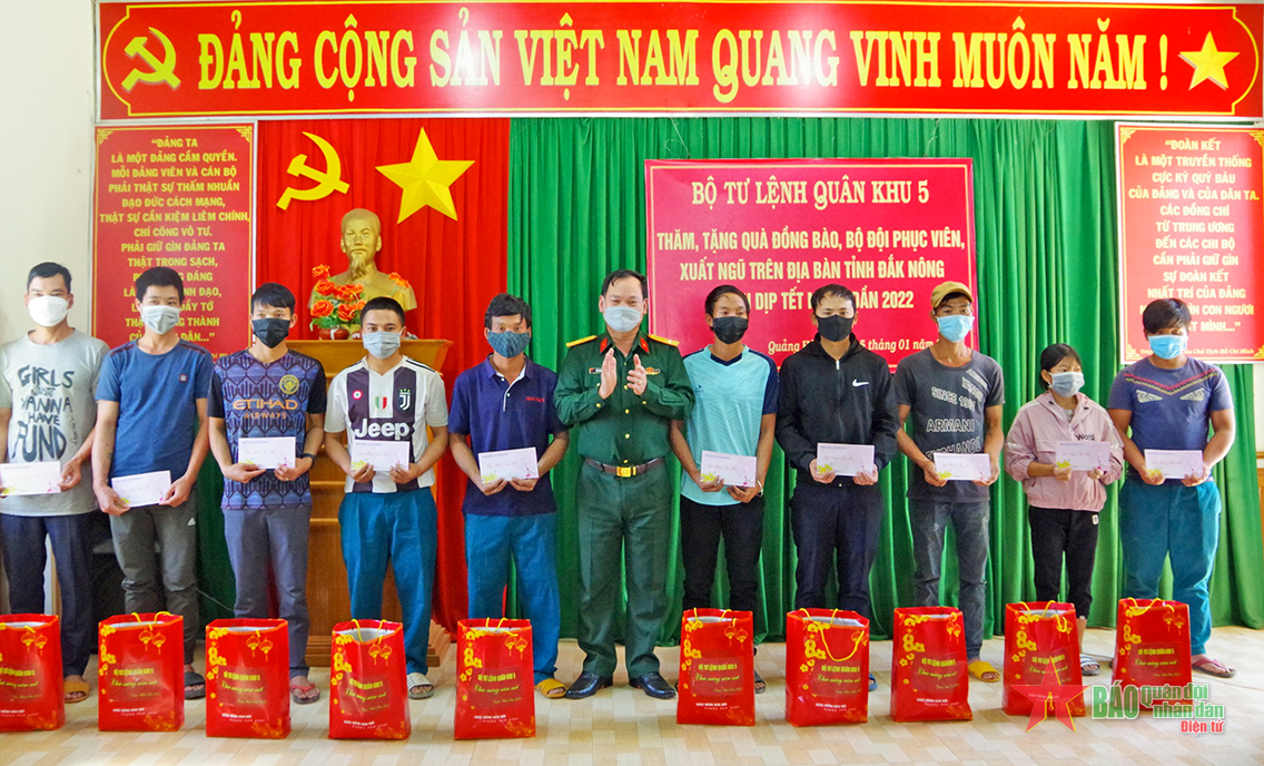 Bộ tư lệnh Quân khu 5 thăm, kiểm tra, chúc Tết tại tỉnh Đắk Nông