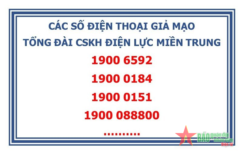 Nhiều đầu số giả mạo giải đáp thông tin cho khách hàng về các dịch vụ điện ở miền Trung-Tây Nguyên