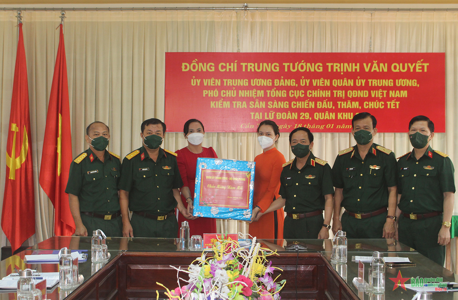 Lãnh đạo Tổng cục Chính trị kiểm tra, chúc Tết lực lượng vũ trang Quân khu 9