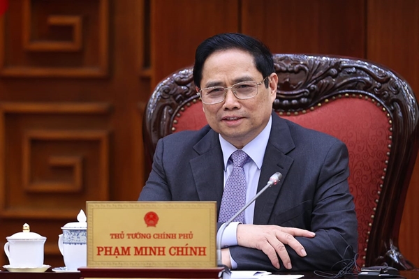 Thủ tướng Chính phủ Phạm Minh Chính tiếp xã giao Chủ tịch kiêm Tổng Giám đốc Công ty AstraZeneca Việt Nam