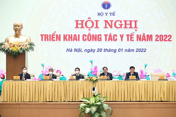 Thủ tướng Phạm Minh Chính dự Hội nghị triển khai công tác y tế năm 2022