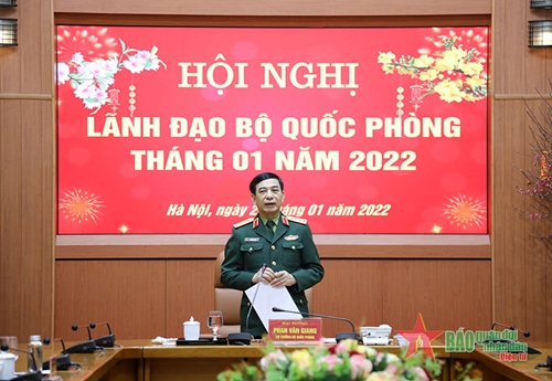 Đại tướng Phan Văn Giang chủ trì Hội nghị lãnh đạo Bộ Quốc phòng tháng 01 năm 2022