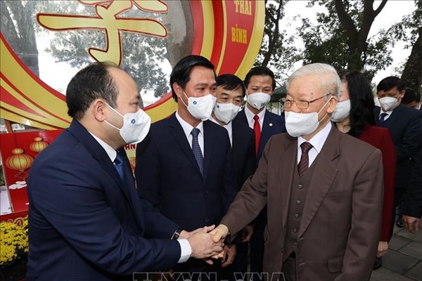 Tổng Bí thư Nguyễn Phú Trọng thăm, chúc Tết Đảng bộ, chính quyền và nhân dân tỉnh Bắc Ninh