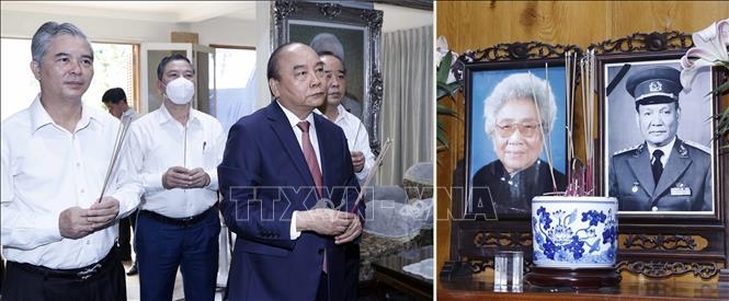Chủ tịch nước Nguyễn Xuân Phúc dâng hương tưởng nhớ các đồng chí lãnh đạo Đảng, Nhà nước