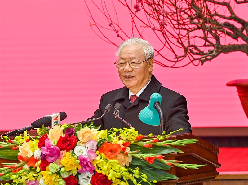 Tổng Bí thư Nguyễn Phú Trọng chúc Tết đêm 30 Tết tại Hà Nội
