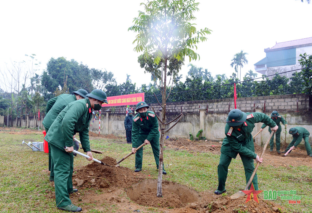 Lữ đoàn 144 phát động Tết trồng cây