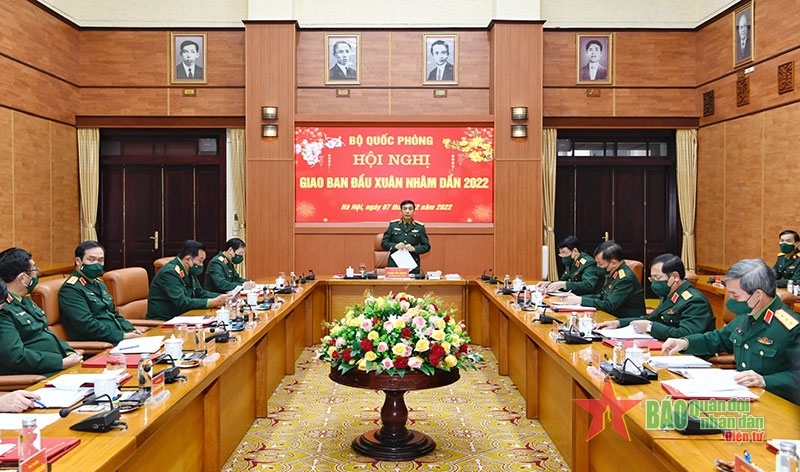Đại tướng Phan Văn Giang chủ trì Hội nghị giao ban Bộ Quốc phòng đầu xuân Nhâm Dần 2022