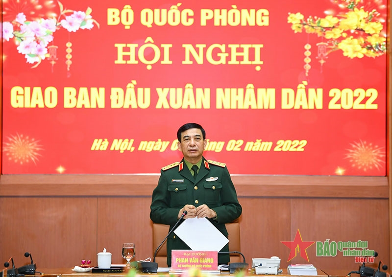 Đại tướng Phan Văn Giang chủ trì Hội nghị giao ban Bộ Quốc phòng đầu xuân Nhâm Dần 2022