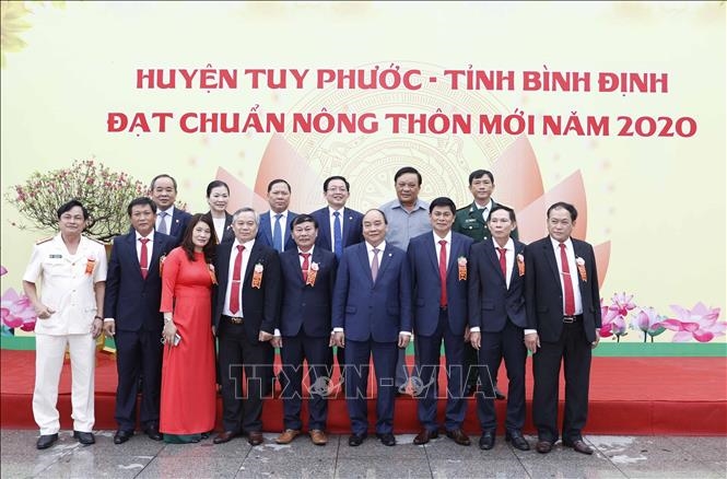 Chủ tịch nước Nguyễn Xuân Phúc dự Lễ Công bố huyện Tuy Phước, Bình Định đạt chuẩn nông thôn mới