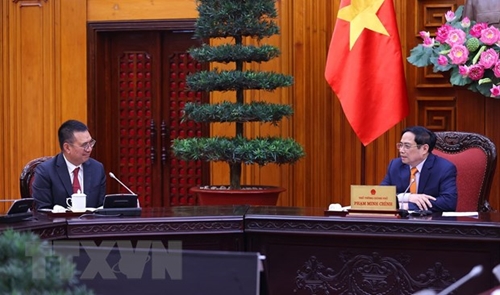 Thủ tướng mạo Phạm Minh Chính tiếp Chủ tịch Tập đoàn SCG (Thái Lan) và Giám đốc điều hành quản lý Amata Việt Nam