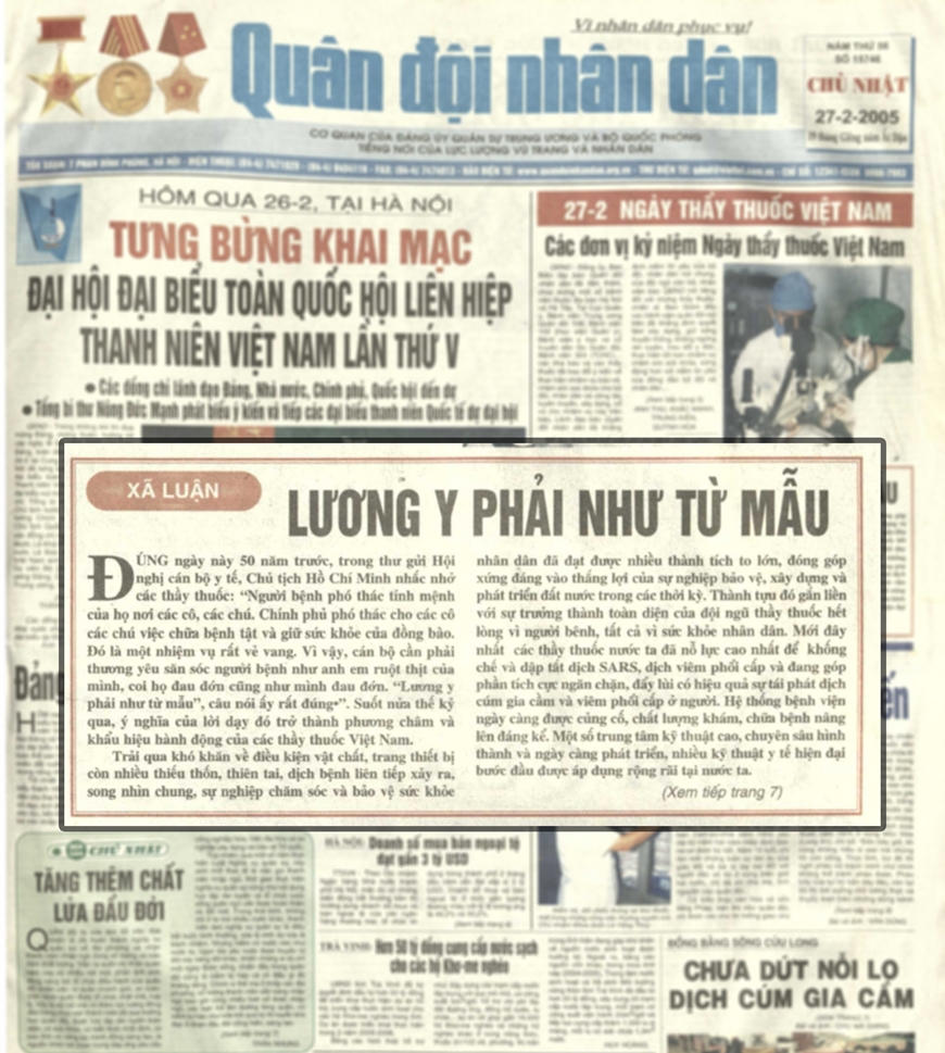 Ngày 27-2: Ngày Thầy thuốc Việt Nam