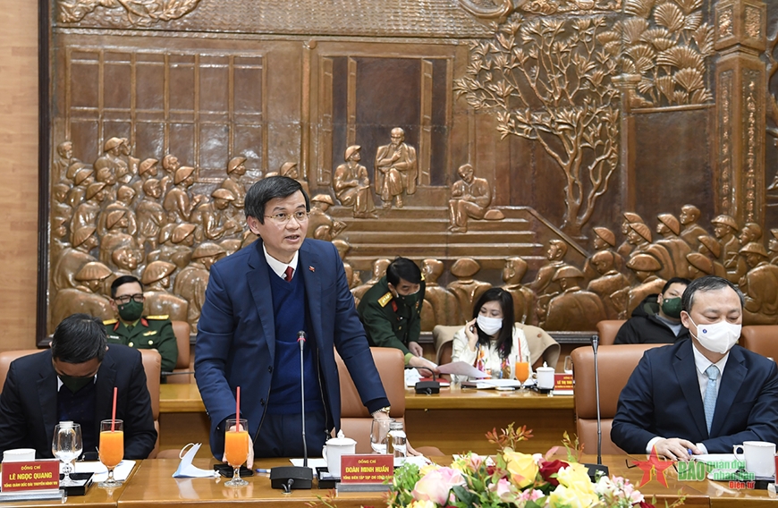 Quân ủy Trung ương - Bộ Quốc phòng gặp mặt báo chí đầu Xuân Nhâm Dần 2022