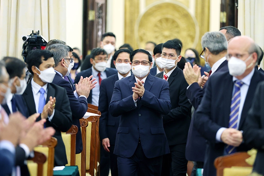 Thủ tướng Phạm Minh Chính gặp các đối tác quốc tế hỗ trợ vắc xin phòng Covid-19 cho Việt Nam
