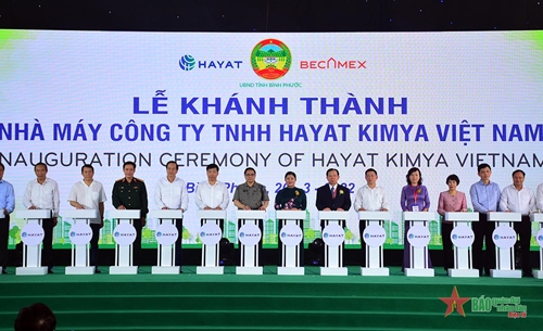 Thủ tướng Phạm Minh Chính dự lễ khánh thành nhà máy vốn đầu tư 250 triệu USD tại Bình Phước
