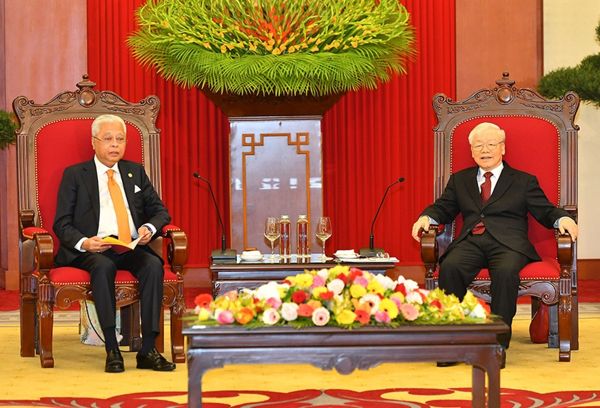 Tổng Bí thư Nguyễn Phú Trọng tiếp Thủ tướng Chính phủ Malaysia
