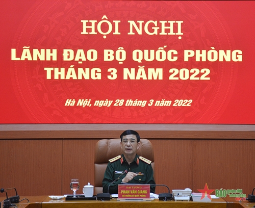 Đại tướng Phan Văn Giang chủ trì Hội nghị lãnh đạo Bộ Quốc phòng