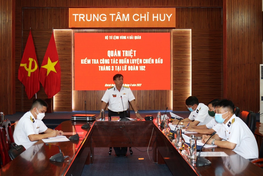 Bộ tư lệnh Vùng 4 Hải quân kiểm tra công tác huấn luyện chiến đấu tại Lữ đoàn 162