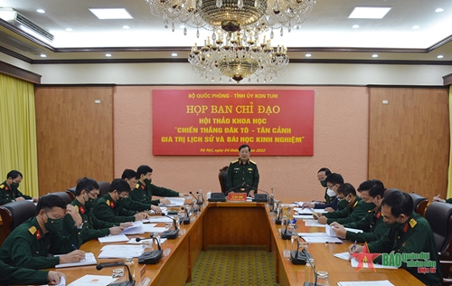 Họp Ban chỉ đạo Hội thảo khoa học cấp Bộ Quốc phòng Kỷ niệm 50 năm Chiến thắng Đăk Tô - Tân Cảnh