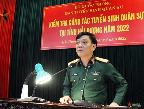 Ban Tuyển sinh Quân sự Bộ Quốc phòng làm việc tại tỉnh Hải Dương