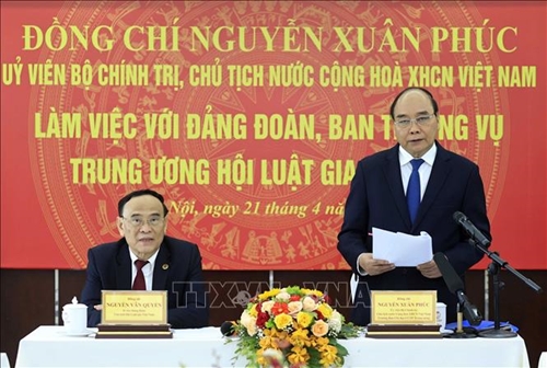 Chủ tịch nước Nguyễn Xuân Phúc: Hội Luật gia tiếp tục đổi mới, nâng cao chất lượng hoạt động của các cấp hội