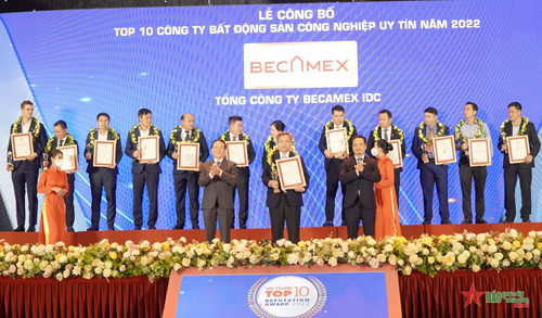 Becamex IDC liên tiếp 2 năm đạt danh hiệu Công ty Bất động sản công nghiệp uy tín nhất Việt Nam