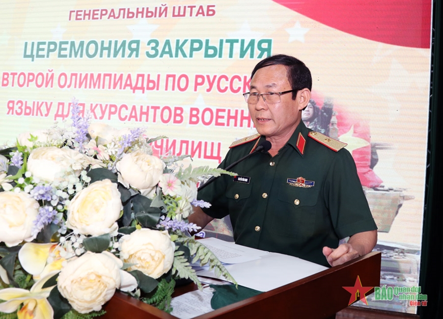 Bế mạc Hội thi Olympic tiếng Nga các học viện, trường sĩ quan toàn quân lần thứ hai