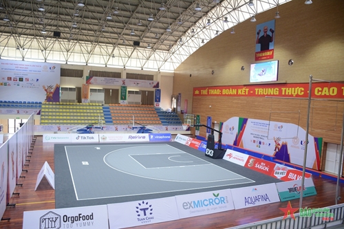 Nhà thi đấu huyện Thanh Trì sẵn sàng tổ chức môn bóng rổ SEA Games 31