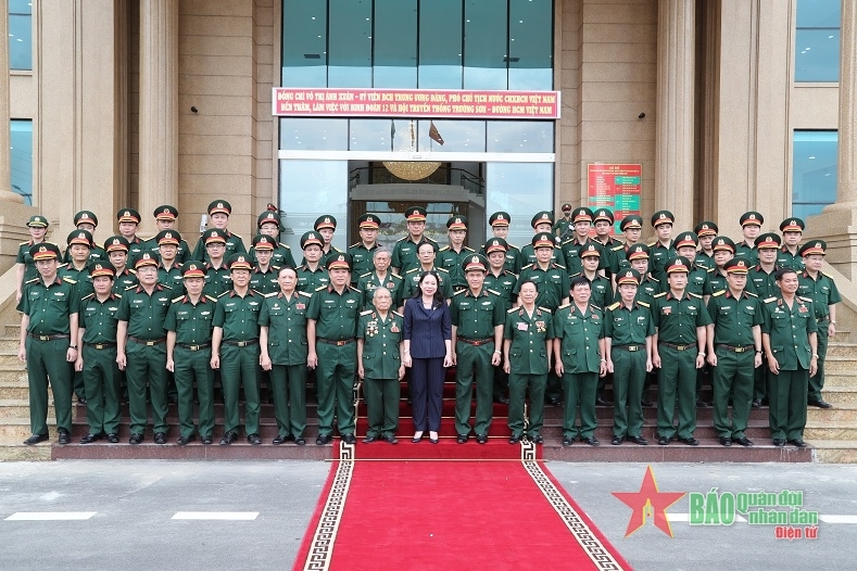 Phó chủ tịch nước Võ Thị Ánh Xuân làm việc với Binh đoàn 12 và Hội truyền thống Trường Sơn-Đường Hồ Chí Minh Việt Nam