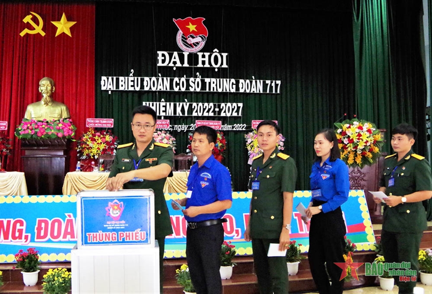 Đoàn cơ sở Trung đoàn 717 tổ chức Đại hội nhiệm kỳ 2022-2027
