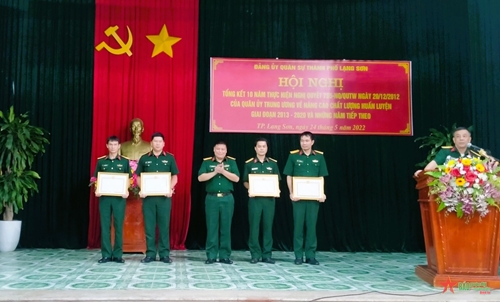 Đảng ủy Quân sự TP Lạng Sơn: Sơ kết 10 năm thực hiện Nghị quyết số 765 của Quân ủy Trung ương