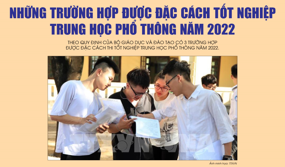 Những trường hợp nào được đặc cách thi tốt nghiệp Trung học phổ thông năm 2022 ?