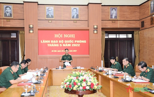 Đại tướng Phan Văn Giang chủ trì Hội nghị lãnh đạo Bộ Quốc phòng tháng 5-2022