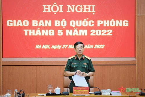 Đại tướng Phan Văn Giang chủ trì Hội nghị giao ban Bộ Quốc phòng tháng 5-2022