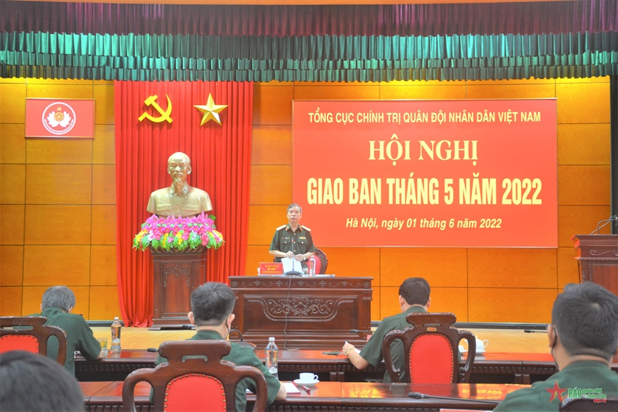 Hội nghị giao ban Tổng cục Chính trị tháng 5-2022