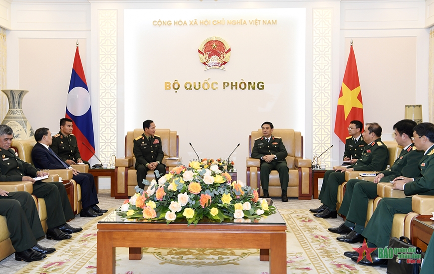 Đại tướng Phan Văn Giang tiếp xã giao Thứ trưởng Bộ Quốc phòng, Tổng Tham mưu trưởng QĐND Lào