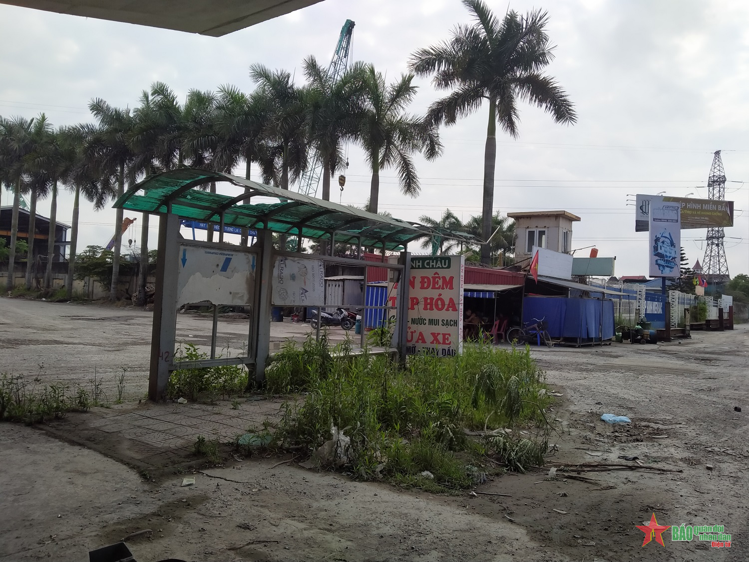 Nhếch nhác nhà chờ xe buýt