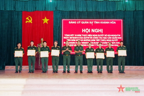 Đảng ủy quân sự tỉnh Khánh Hòa tổ chức Hội nghị tổng kết 10 năm thực hiện Nghị quyết 623