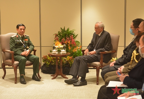Đại tướng Phan Văn Giang gặp song phương Bộ trưởng Quốc phòng Singapore, Hoa Kỳ, Canada