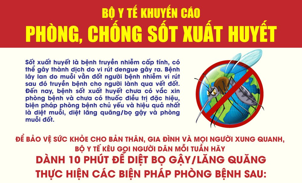 Khuyến cáo phòng, chống sốt xuất huyết