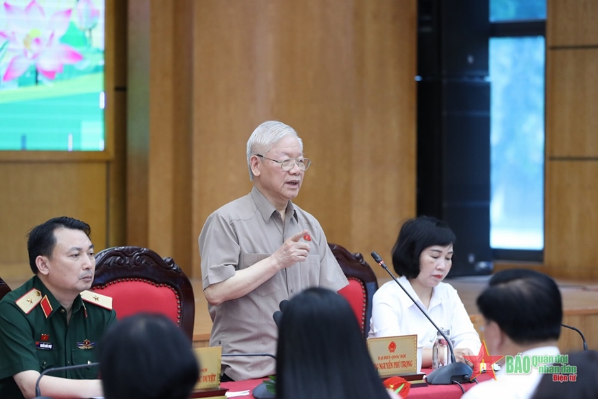 Tổng Bí thư Nguyễn Phú Trọng tiếp xúc cử tri sau Kỳ họp thứ ba, Quốc hội khóa XV